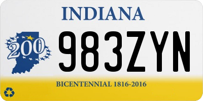 IN license plate 983ZYN