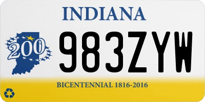 IN license plate 983ZYW