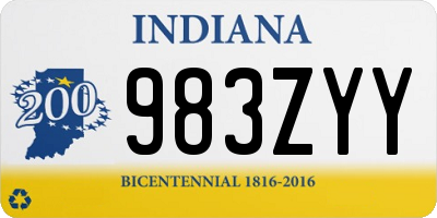 IN license plate 983ZYY