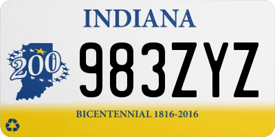 IN license plate 983ZYZ