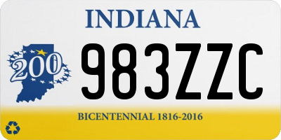 IN license plate 983ZZC