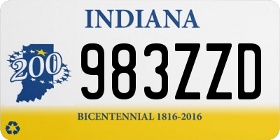 IN license plate 983ZZD