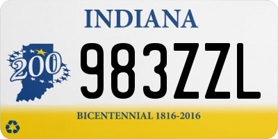 IN license plate 983ZZL