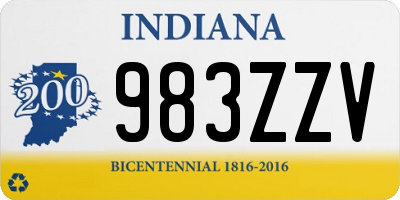 IN license plate 983ZZV