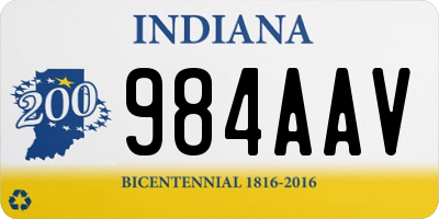 IN license plate 984AAV