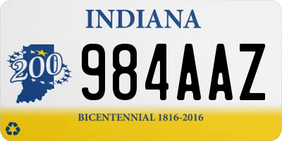 IN license plate 984AAZ