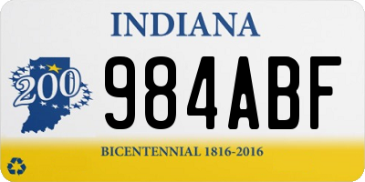 IN license plate 984ABF