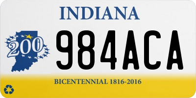 IN license plate 984ACA