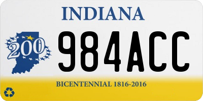 IN license plate 984ACC