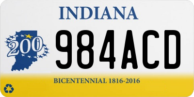 IN license plate 984ACD