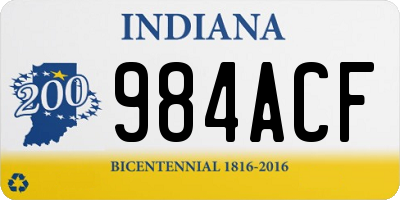 IN license plate 984ACF