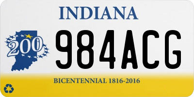 IN license plate 984ACG