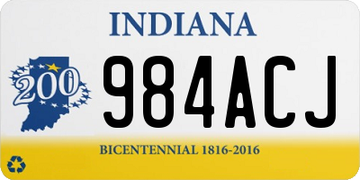 IN license plate 984ACJ