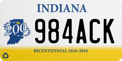 IN license plate 984ACK