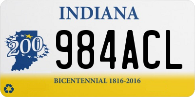 IN license plate 984ACL