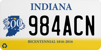 IN license plate 984ACN