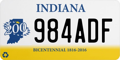 IN license plate 984ADF