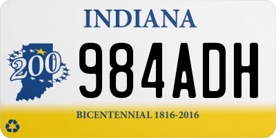 IN license plate 984ADH