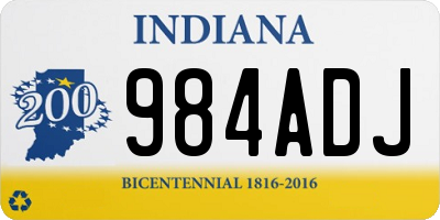 IN license plate 984ADJ