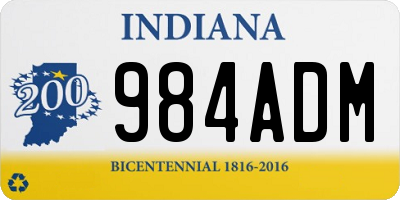 IN license plate 984ADM