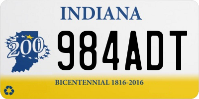 IN license plate 984ADT