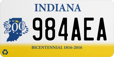 IN license plate 984AEA