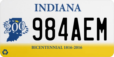 IN license plate 984AEM