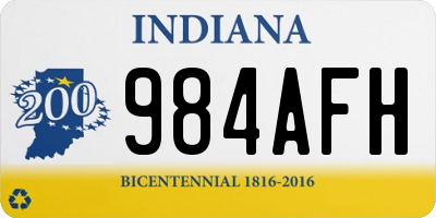 IN license plate 984AFH