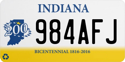 IN license plate 984AFJ