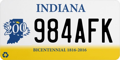 IN license plate 984AFK