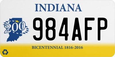 IN license plate 984AFP