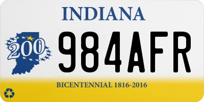 IN license plate 984AFR