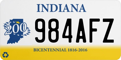 IN license plate 984AFZ