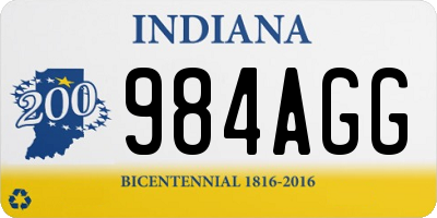 IN license plate 984AGG