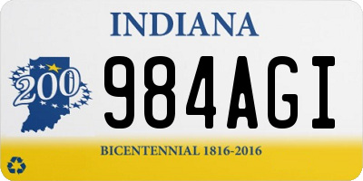 IN license plate 984AGI