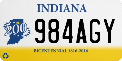 IN license plate 984AGY