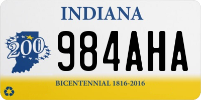 IN license plate 984AHA