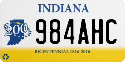 IN license plate 984AHC
