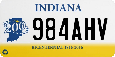 IN license plate 984AHV