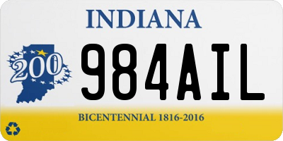 IN license plate 984AIL