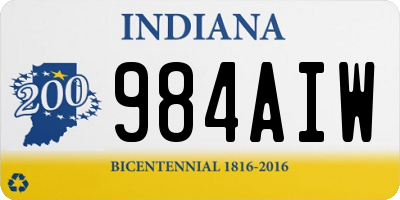 IN license plate 984AIW