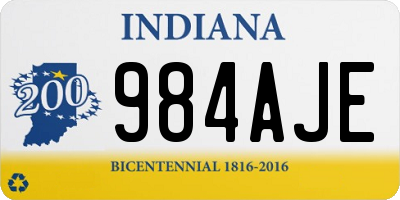 IN license plate 984AJE