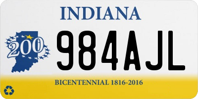 IN license plate 984AJL