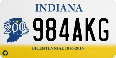 IN license plate 984AKG