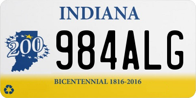 IN license plate 984ALG