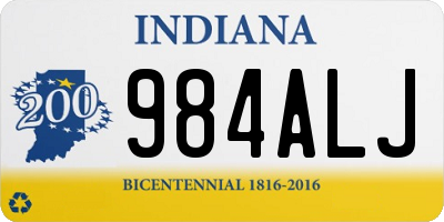 IN license plate 984ALJ