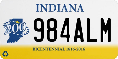 IN license plate 984ALM