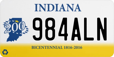 IN license plate 984ALN