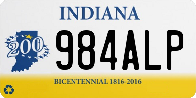 IN license plate 984ALP