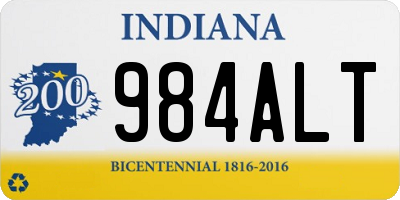 IN license plate 984ALT